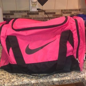 Pink Nike duffle bag